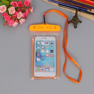 Universele Waterdichte Case Voor Iphone X Xs Max 8 7 6 S 5 Plus Cover Pouch Tas Gevallen Voor Telefoon coque Waterdicht Telefoon Case oranje
