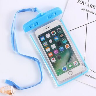 Universele Waterdichte Case Voor Iphone X Xs Max 8 7 Cover Pouch Tas Gevallen Coque Water Proof Phone Case Voor samsung S10 Xiaomiung blauw