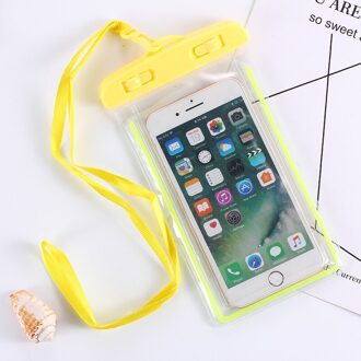 Universele Waterdichte Case Voor Iphone X Xs Max 8 7 Cover Pouch Tas Gevallen Coque Water Proof Phone Case Voor samsung S10 Xiaomiung geel