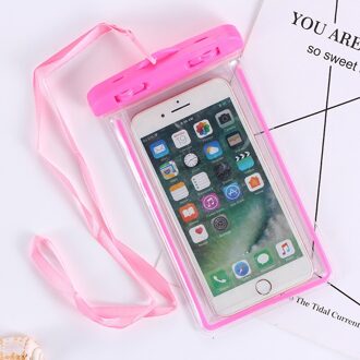 Universele Waterdichte Case Voor Iphone X Xs Max 8 7 Cover Pouch Tas Gevallen Coque Water Proof Phone Case Voor samsung S10 Xiaomiung roze