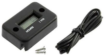 Universele Waterdichte Digitale Urenteller Lcd Digitale Display Draagbare Motor Urenteller Voor Fietsen Motorfietsen Eenvoudig Te Installeren zwart