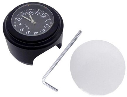 Universele Waterdichte Lichtgevende Klok Motorcycle Fietsstuur Mount Horloge Voor 22/25Mm Stuur Moto Accessoires zwart