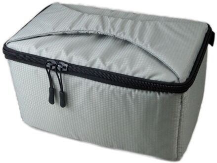 Universele Waterdichte Nylon Handtas Grote Capaciteit Camera Opbergtas Draagtas Voor Dslr Camera Lens Fotografie Accessoires licht grijs