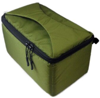 Universele Waterdichte Nylon Handtas Grote Capaciteit Camera Opbergtas Draagtas Voor Dslr Camera Lens Fotografie Accessoires Licht Groen