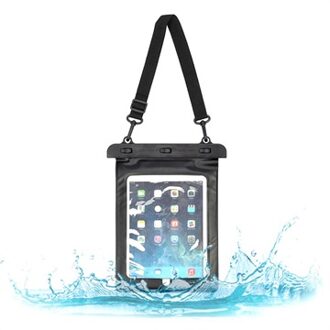 Universele Waterdichte Tablet Case - 10 - Zwart / Transparant