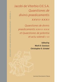 Universitaire Pers Leuven Quaestiones De Divinis Praedicamentis Xxviii-Xxxii - Ancient And Medieval Philosophy - Series 1