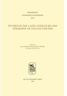 Universitaire Pers Leuven Studies In The Latin Literature And Epigraphy In