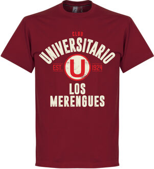 Universitario Established T-Shirt - Bordeaux Rood