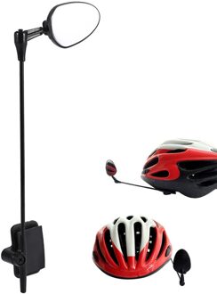 Univesal Fiets Helm Spiegel Verstelbare Mtb Road Fiets Achteruitkijkspiegel 360 Roterende Motorhelm Spiegel