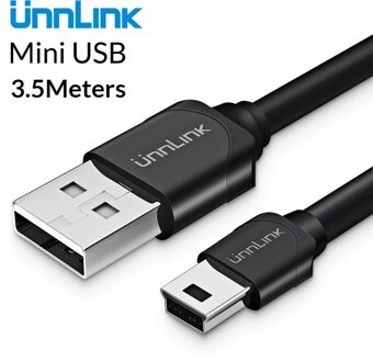 Unnlink Mini USB Power Kabel 3.5m DC 5V 2A Koperdraad Voeding Kabel Cord Voor Auto GPS auto Camera Recorder POS DVR Dashcam