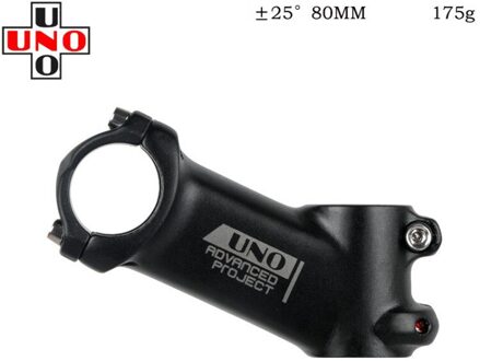 Uno Stuurpen 25 Graden Aluminium Lighweight 31.8 Stuur 28.6Mm Steer Vork Buis Mtb Mountainbike Road 60 Mm 70 80 90 100 80mm 25mate