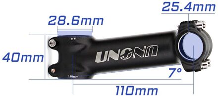 Uno Stuurpen Mtb Mountain Ultralight Stuurpen Aluminium AL6061 7 Graden Road Fiets Stuurpen 25.4*60/70/80/90/100/110/120/130Mm 25.4x110mm