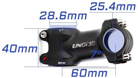 Uno Stuurpen Mtb Mountain Ultralight Stuurpen Aluminium AL6061 7 Graden Road Fiets Stuurpen 25.4*60/70/80/90/100/110/120/130Mm 25.4x60mm