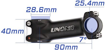 Uno Stuurpen Mtb Mountain Ultralight Stuurpen Aluminium AL6061 7 Graden Road Fiets Stuurpen 25.4*60/70/80/90/100/110/120/130Mm 25.4x90mm
