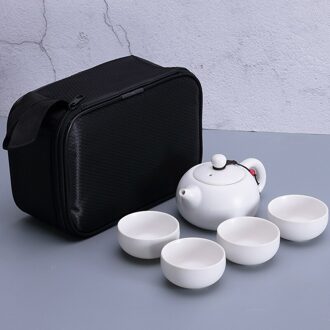 Untioor Keramische Theepot Outdoor Reizen Kung Fu Theepot Zak Reizen Set Chinese Thee Set Draagbare Thee Set Voor Verjaardag Bruiloft