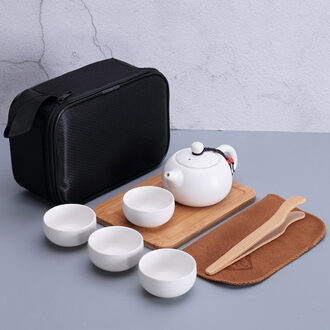 Untioor Keramische Theepot Outdoor Reizen Kung Fu Theepot Zak Reizen Set Chinese Thee Set Draagbare Thee Set Voor Verjaardag Bruiloft