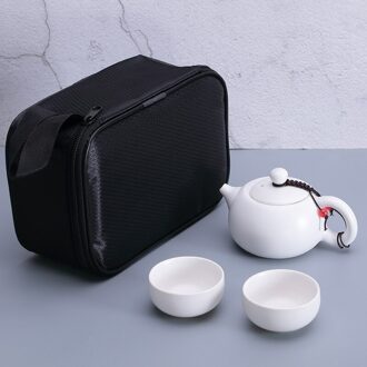 Untioor Keramische Theepot Outdoor Reizen Kung Fu Theepot Zak Reizen Set Chinese Thee Set Draagbare Thee Set Voor Verjaardag Bruiloft