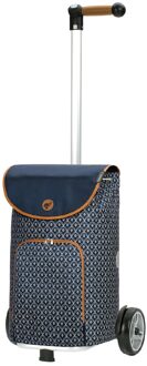 Unus Famke Boodschappentrolley blue Blauw - H 126 / 59 x B 48 / 35 x D 21 / 24 cm