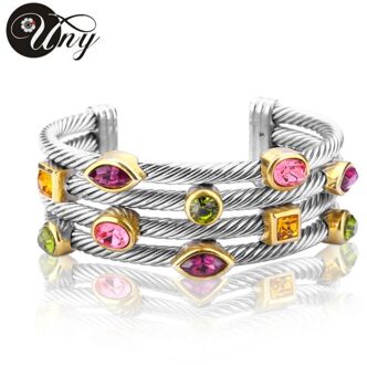 UNY Armband Multi Twisted Kabel Draad Bangle Vintage Mode Armbanden Gratis Unieke Kerst Manchet Armbanden