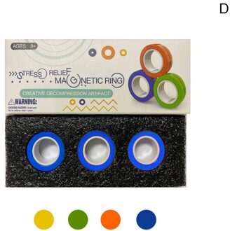 Unzip Het Speelgoed Magnetische Armband Ring Met Blister Verpakking Angst Relief Focus Decompressie Armband Ring Voor Autisme QXW7352D