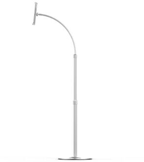 UP-9S Super Hoogte Verstelbare Aluminium 2IN1 Tablet PC Floor Stand + Smartphone Houder 360 Graden Rotatie Zwanenhals Arm UP9S