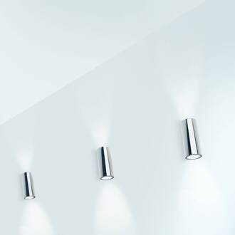 Up-down wandlamp Kronn, chroom chroom / zilver