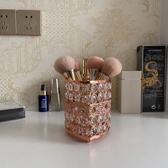Up Organizer Cosmetische Opbergdoos Kristal Nail Art Penhouder Home Decor Make Up Gereedschap Rek Tafel Ambachten Cadeau B roos