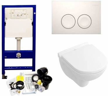 UP100 Toiletset set47 Villeroy & Boch O.Novo Compact Met Delta drukplaat