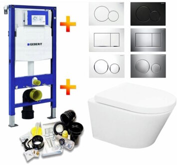 UP320 Toiletset 36 Aqua Splash Vesta Rimless Met Sigma Drukplaat