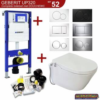 UP320 Toiletset set46 Wiesbaden Luxe Douchewc Stroomloos Met Metro Pot Sigma Drukplaat