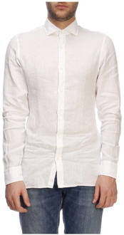 Upgrade je casual garderobe met deze hoogwaardige overhemd Z Zegna , White , Heren - XS