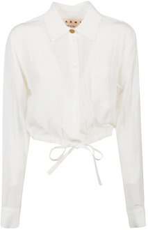 Upgrade je garderobe met wit overhemd Marni , White , Dames - S