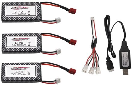 Upgrade Naar 3200Mah Xinlehong 9125 Afstandsbediening Rc Auto Onderdelen 7.4V 1600Mah Lipo Batterij Xlh 9125 batterij 1600Mah 7.4V zwart