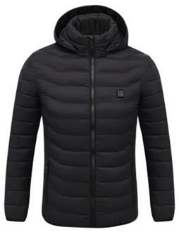 Upgrade Pure Elektrische Verwarmde Vest Lichtgewicht Module Intelligente Oplaadbare Verwarming Warm Vest Drie Temperatuurregeling zwart 2XL