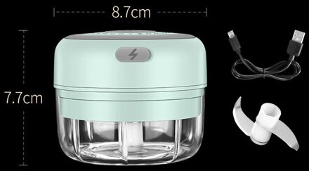 Upgrade Smart Elektrische Mini Voedsel Knoflook Groente Chopper Fruit Multifunctionele Processor Ui Crusher Keuken Accessoires klein 100ml-groen