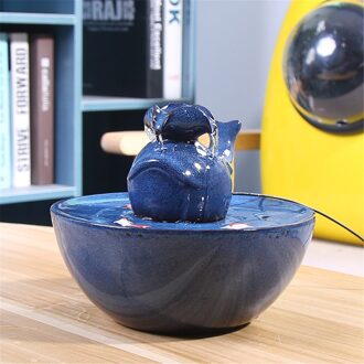 Upgrade Usb Keramische Elektrische Automatische Huisdier Fontein Voor Kat Drinkwater Circulatie Schotel Filter blauw