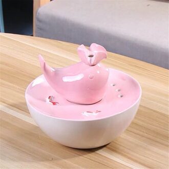 Upgrade Usb Keramische Elektrische Automatische Huisdier Fontein Voor Kat Drinkwater Circulatie Schotel Filter roze