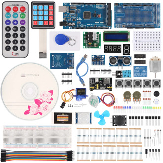 Upgraded version Mega 2560 Project Complete Starter Kit with LCD1602 IIC Ultrasonic Sensor for Arduino with Tutorial