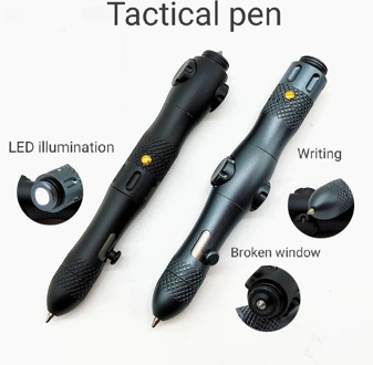 Upgraded Version Multi-function Self Defense Tactical Pen Fidget Spinner Emergency Glass Breaker Outdoor Survival EDC Tool