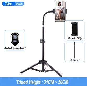 Upmostek Professionele Telefoon Ring Licht Statief Met 1/4 Schroef Hoofd Bluetooth Remote Statieven Voor Mobiele Telefoon Camera Video Selfie 50cm statief