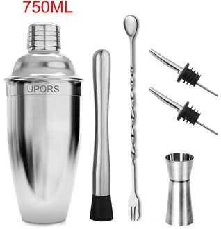 Upors Rvs Cocktail Shaker Mixer Wijn Martini Boston Shaker Voor Barman Drinken Party Bar Gereedschap 550Ml/750ml
