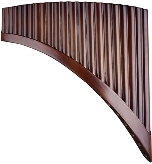 Upscale Handmade Natural Bamboo Pan Flute Panpipes 22 Pipe Brown Bottom Bracket Romanian Instrument C Key Wind Panflute Flauta