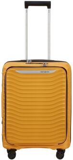 Upscape Frontpocket handbagage koffer 55 cm yellow Geel