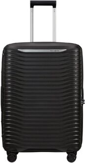 Upscape Spinner 68 Expandable black hardcase koffer Zwart - H 68 x B 47 x D 28 cm