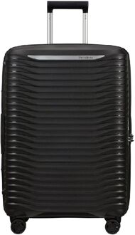 Upscape Spinner 75 Expandable black hardcase koffer lichtgewicht koffer Zwart - H 75 x B 51 x D 30 cm