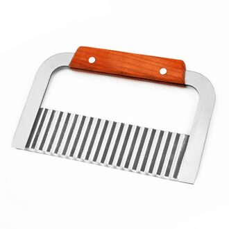 Upspirit Golvend Aardappel Cutter Rvs Gerimpelde Chips Frieten Fry Slicer Chopper Fruit Groente Gereedschap Keuken Gadgets