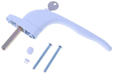 UPVC Universal Window Handle Key Locking For Double Glazing White Aluminum Alloy 4.5cm/1.77in Windows Handle Door Turning