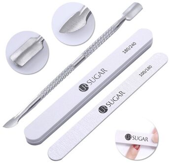 Ur Suiker Professionele Nail Cuticle Pusher Tweezer Rose Gold Cutter Nipper Clipper Dode Huid Remover Nagels Gereedschap Set 108613
