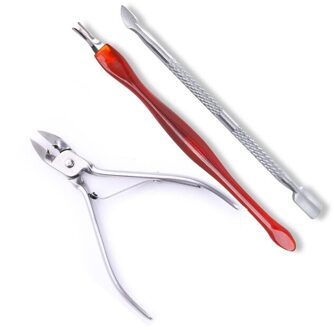 Ur Suiker Professionele Nail Cuticle Pusher Tweezer Rose Gold Cutter Nipper Clipper Dode Huid Remover Nagels Gereedschap Set 165306
