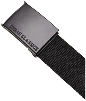 urban classics Canvas riem met gesp voor heren Zwart - L / XL